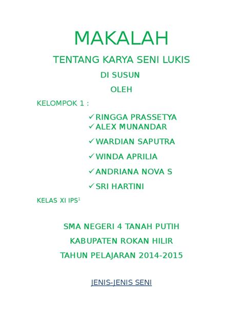 Makalah Seni Lukis Pdf Seni