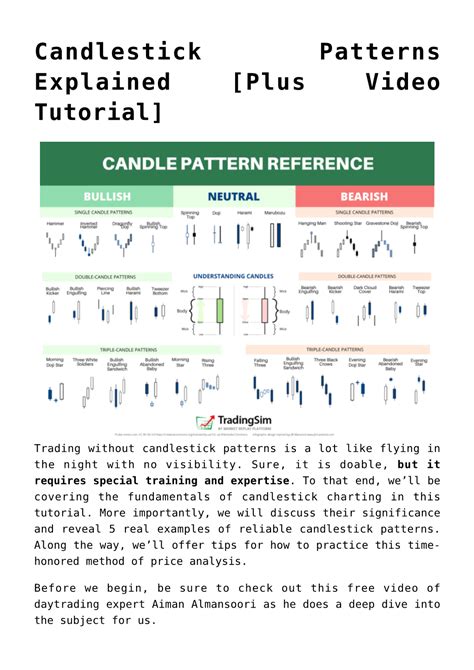 Candlestick Patterns Explained [plus Video Tutorial] Docslib