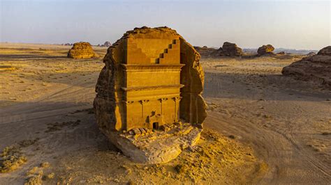 Aerial Of The Tomb Of Lihyan Son Of Kuza Madain Saleh Hegra Al