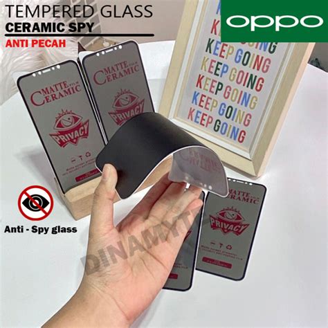 Antigores Kaca CERAMIC MATTE BLACK TEMPERED GLASS PRIVASI SPY ANTI