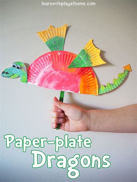 Learn with Play at Home: Simple Paper Plate Dragon Craft Preschool Crafts, Kids Crafts, Craft ...