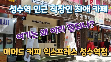 성수역 인근 직장인 최애 카페 여기는 왜 이리 잘되냐 매머드 커피 익스프레스 성수역점 YouTube