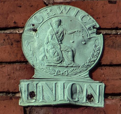 Norwich Union Fire Insurance Plate Formerly On Hugglescote Methodist