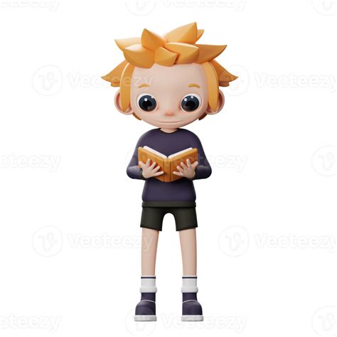 3d Reading Book Icon 23493359 Png