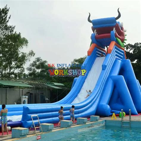 Dragon Hippo Water Slide Amusement Park Large Inflatable Pool Water Slides Inflatable Bouncers