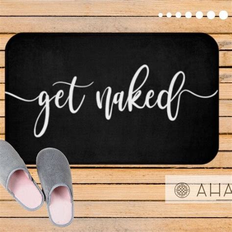 Get Naked Black Bath Mat Etsy