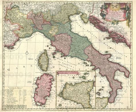 Map Italia In Suos Quoscunq Status Divisa Iiq Iterum In