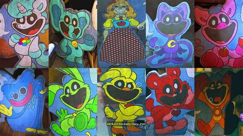 Poppy Playtime Chapter 3 All Cardboards Cutouts Smiling Critters