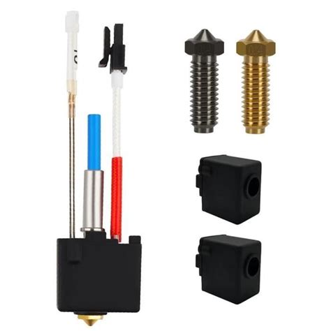 Hotend Hot End Kit D Extrudeuse Avec Couvercles De Bloc Chauffant Et Buses Tremp Es En Acier