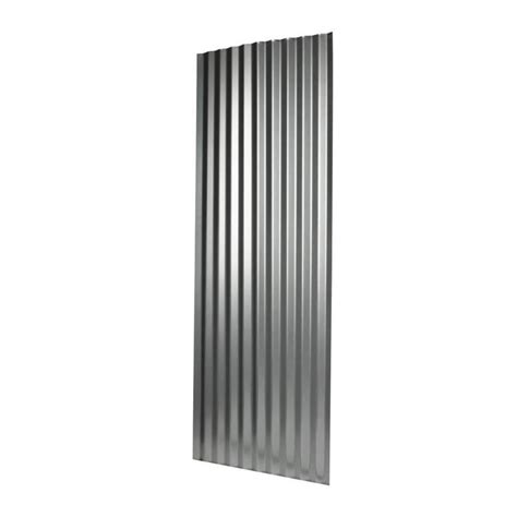 metal sales  ft   ft corrugated silver steel roof panel silver