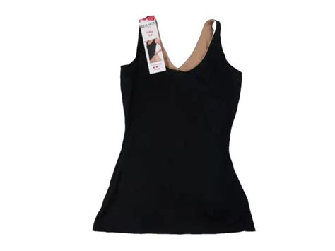 RED HOT SPANX Way Tank Shapewear M NEW Black Barely Bare PicClick UK