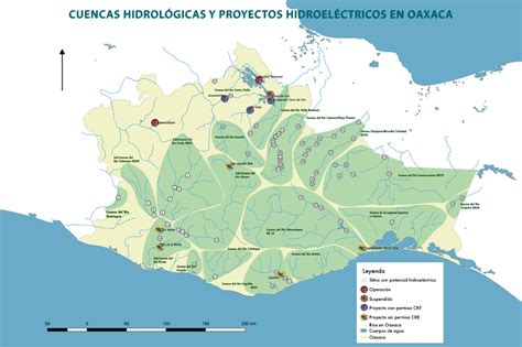 Mapa De Cuencas Hidrol Gicas Y Proyectos Hidroel Ctricos En Oaxaca Educa