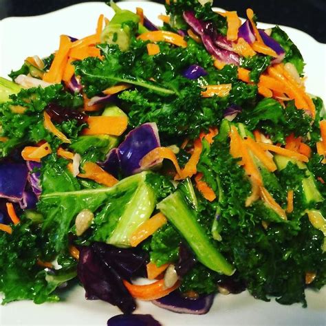 Fresh And Healthy Kale Cabbage Carrot Salad