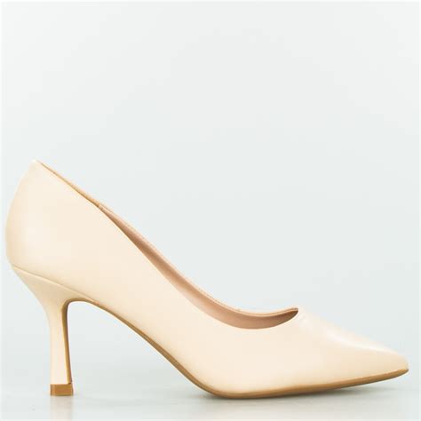 BEŻOWE NUDE SZPILKI NA KACZUSZCE W SZPIC oficjalne archiwum Allegro