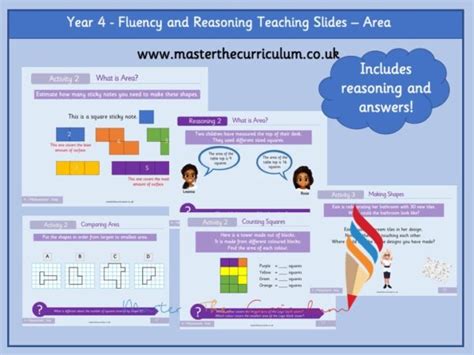 Year 4 Editable Measure Area Fluency And Reasoning Teaching Slides Master The Curriculum