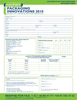 Completable En línea Contrato de participaci n easyFairs Fax Email