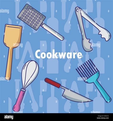 Set Of Kitchen Utensils Stock Vector Image Art Alamy