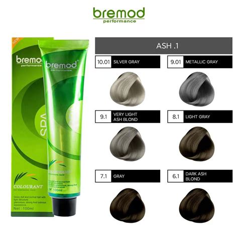 Bremod Hair Color Ash Gray Light Gray Silver Gray Ash Blonde Dark Ash Blonde Ml Br