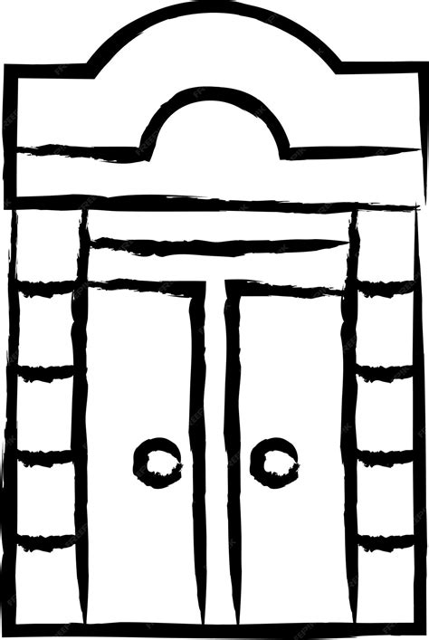 Premium Vector Office Door Hand Drawn Vector Illustration