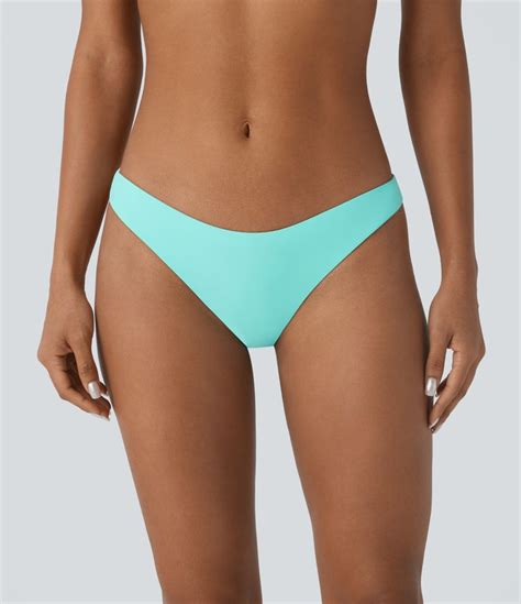 Womens Low Rise Solid Bikini Bottom Swimsuit Halara