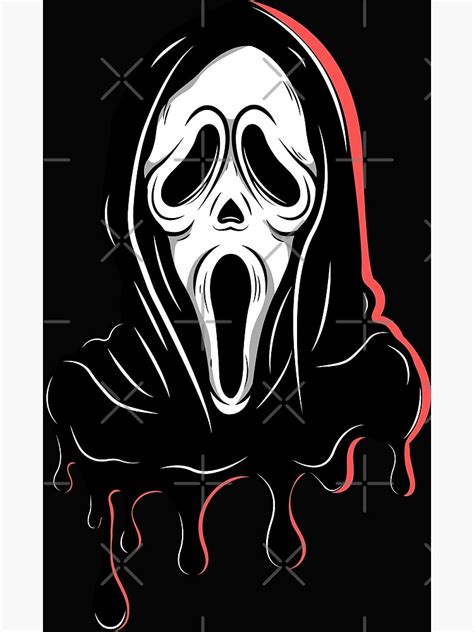 "melted Ghost face, Scream movie, extra scary" Poster for Sale by Dolphi-s | Redbubble