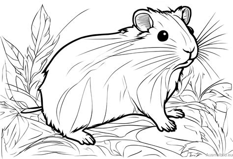 Hamster Ausmalbild - Hamster - Tiere - Ausmalbild.eu