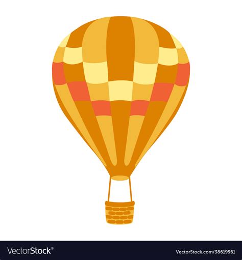 Hot Air Balloon Basket Vector