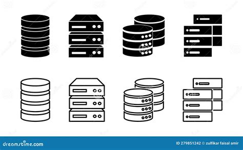 Database Icon Database Vector Icon Stock Vector Illustration Of Backup Management 279851242