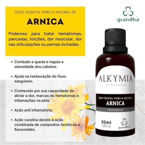 Grandha Alkymia Oleo Vegetal Puro Natural De Arnica Ml Leo