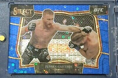 Panini Prizm Justin Gaethje Blue Disco Ssp Octagonside Card