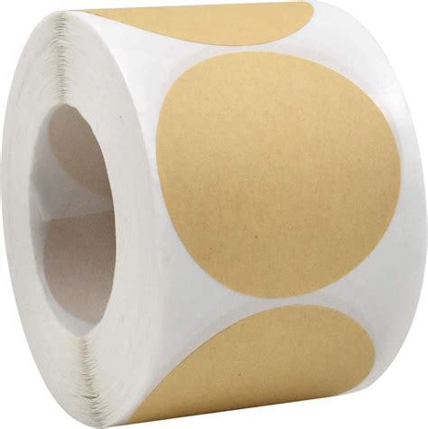 500 Stück 50mm Kraftpapier Aufkleber Rund Etiketten Selbstklebend