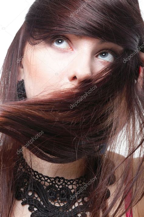 Beautiful Brunette Woman Long Hair Stock Photo Anetlanda