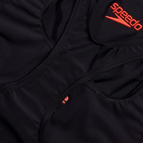 Women S Colourblock Splice 2 0 Bikini Black Red Speedo UK