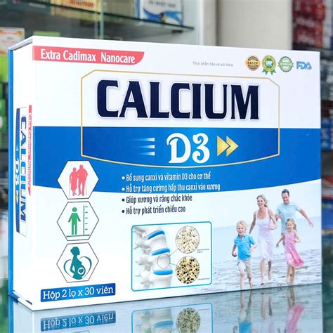 Extra Cadimax Nanocare Calcium D3, hỗ trợ tăng cường hấp thu canxi