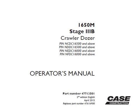 Case M Stage Iiib Crawler Dozer Operators Manual Service Repair