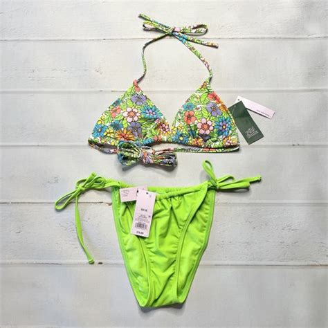 NWT Wild Fable Womens Floral Bikini Set Size Small EBay