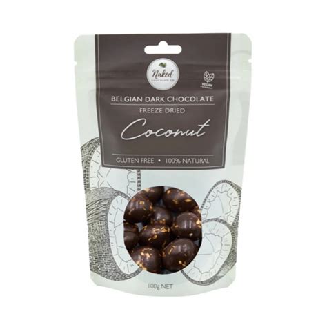 Naked Chocolate Co Freeze Dried Coconut Dark Choc 100g Adelaide S Finest Supermarkets