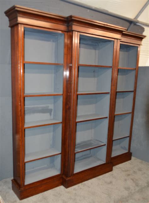 mahogany open bookcase