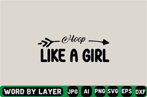 Hoop Like A Girl Svg Design Graphic By Craftzone · Creative Fabrica