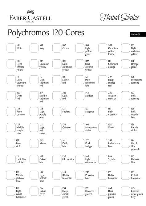 Tabela De 120 Cores Para Imprimir