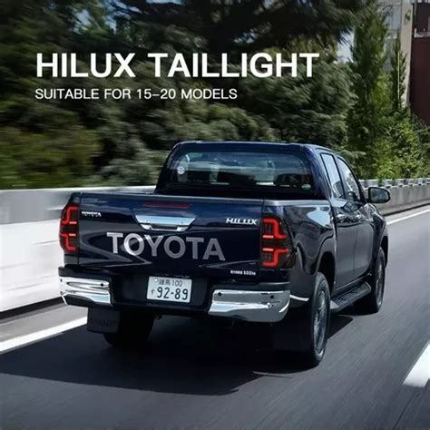 Calaveras Led Toyota Hilux 2016 Al 2022 Negro Tubo Led Meses sin interés