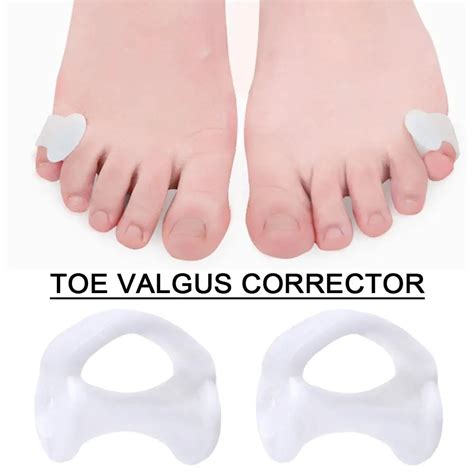 Pair Silicone Toe Separator Insoles Separation Hallux Valgus Foot