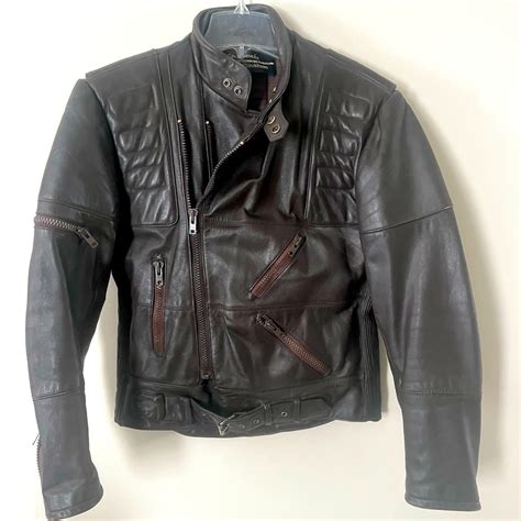 Mens Hein Gericke Harley Davidson Brown Leather Jack Gem