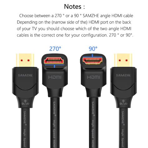 Купить samzhe кабель HDMI с углом 90 градусов кабель HDMI с поддержкой ...