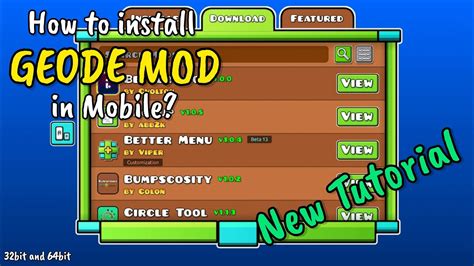 How To Install Geode In Android Geometry Dash 2 205 Old Tutorial Check Comments Youtube