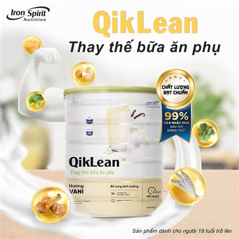 Thực Phẩm Dinh Dưỡng QikLean ( Vị Vanila 850G) - Bổ Sung Dinh Dưỡng ...