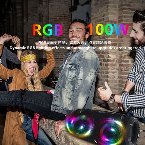 Bluetooth Speaker 100w High Power Portable Rgb Colorful Light ...