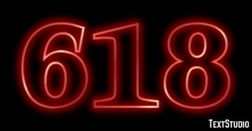 618 Text Effect and Logo Design Number