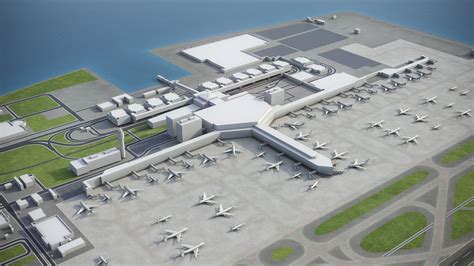 3D Model Chubu Centrair International Airport NGO VR AR Low Poly