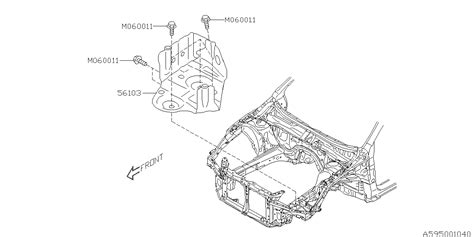 Subaru Legacy Battery Box Complete Body Chassis Frame Al A